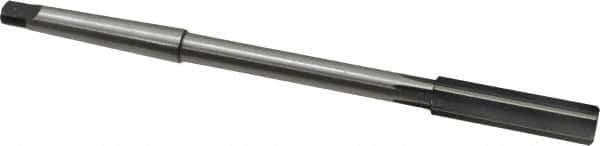 Made in USA - 17/32" High Speed Steel 6 Flute Chucking Reamer - Straight Flute, 1MT Morse Taper Shank, 2" Flute Length, 8" OAL - Eagle Tool & Supply