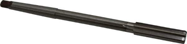 Made in USA - 9/16" High Speed Steel 6 Flute Chucking Reamer - Straight Flute, 1MT Morse Taper Shank, 2" Flute Length, 8" OAL - Eagle Tool & Supply