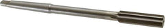 Made in USA - 19/32" High Speed Steel 6 Flute Chucking Reamer - Straight Flute, 1MT Morse Taper Shank, 2" Flute Length, 8" OAL - Eagle Tool & Supply