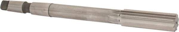 Made in USA - 13/16" High Speed Steel 8 Flute Chucking Reamer - Straight Flute, 2MT Morse Taper Shank, 2-1/2" Flute Length, 9-1/2" OAL - Eagle Tool & Supply