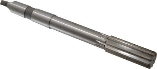 Made in USA - 1-1/16" High Speed Steel 10 Flute Chucking Reamer - Straight Flute, 3MT Morse Taper Shank, 2-3/4" Flute Length, 10-1/2" OAL - Eagle Tool & Supply