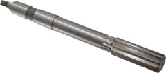 Made in USA - 1-1/16" High Speed Steel 10 Flute Chucking Reamer - Straight Flute, 3MT Morse Taper Shank, 2-3/4" Flute Length, 10-1/2" OAL - Eagle Tool & Supply
