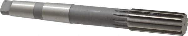 Made in USA - 1-3/8" High Speed Steel 12 Flute Chucking Reamer - Straight Flute, 4MT Morse Taper Shank, 3-1/4" Flute Length, 12" OAL - Eagle Tool & Supply