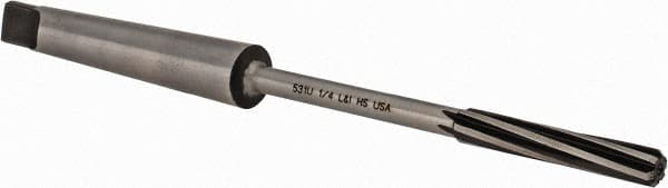 Made in USA - Letter E High Speed Steel 6 Flute Chucking Reamer - Eagle Tool & Supply