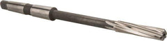 Made in USA - 3/8" High Speed Steel 6 Flute Chucking Reamer - Spiral Flute, 1MT Morse Taper Shank, 1-3/4" Flute Length, 7" OAL - Eagle Tool & Supply