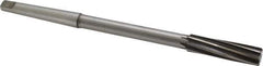 Made in USA - 17/32" High Speed Steel 6 Flute Chucking Reamer - Spiral Flute, 1MT Morse Taper Shank, 2" Flute Length, 8" OAL - Eagle Tool & Supply