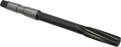 Made in USA - 11/16" High Speed Steel 8 Flute Chucking Reamer - Spiral Flute, 2MT Morse Taper Shank, 2-1/4" Flute Length, 9" OAL - Eagle Tool & Supply