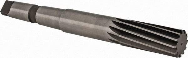 Made in USA - 1-7/16" High Speed Steel 12 Flute Chucking Reamer - Spiral Flute, 4MT Morse Taper Shank, 3-1/4" Flute Length, 12" OAL - Eagle Tool & Supply