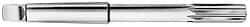 Made in USA - 9/16" High Speed Steel 6 Flute Chucking Reamer - Spiral Flute, 1MT Morse Taper Shank, 2" Flute Length, 8" OAL - Eagle Tool & Supply