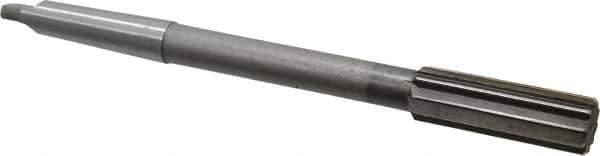 Interstate - 7/8" High Speed Steel 8 Flute Chucking Reamer - Straight Flute, 2MT Morse Taper Shank, 2-5/8" Flute Length, 10" OAL - Eagle Tool & Supply