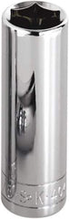 SK - 13/16", 3/8" Drive, Deep Hand Socket - 12 Points, Steel, Chrome Finish - Eagle Tool & Supply