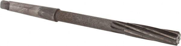 Interstate - 7/16" High Speed Steel 6 Flute Chucking Reamer - Spiral Flute, 1MT Morse Taper Shank, 1-3/4" Flute Length, 7" OAL - Eagle Tool & Supply