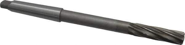 Interstate - 5/8" High Speed Steel 8 Flute Chucking Reamer - Spiral Flute, 1MT Morse Taper Shank, 2-1/4" Flute Length, 9" OAL - Eagle Tool & Supply