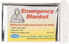 PRO-SAFE - Mylar Rescue and Emergency Blanket - 7 Ft. Long x 52 Inch Wide, Comes in Packet - Eagle Tool & Supply