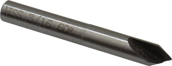 Interstate - 3/16" Head Diam, 3/16" Shank Diam, 1 Flute 60° High Speed Steel Countersink - Eagle Tool & Supply