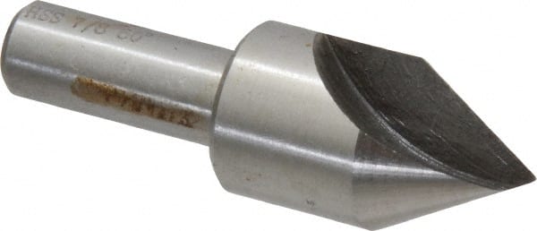 Interstate - 7/8" Head Diam, 1/2" Shank Diam, 1 Flute 60° High Speed Steel Countersink - Eagle Tool & Supply