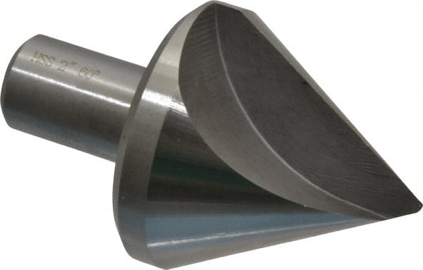 Interstate - 2" Head Diam, 3/4" Shank Diam, 1 Flute 60° High Speed Steel Countersink - Eagle Tool & Supply