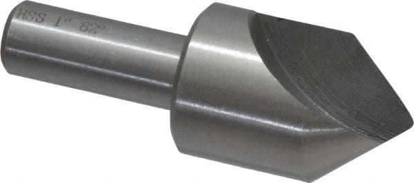 Interstate - 1" Head Diam, 1/2" Shank Diam, 1 Flute 82° High Speed Steel Countersink - Eagle Tool & Supply