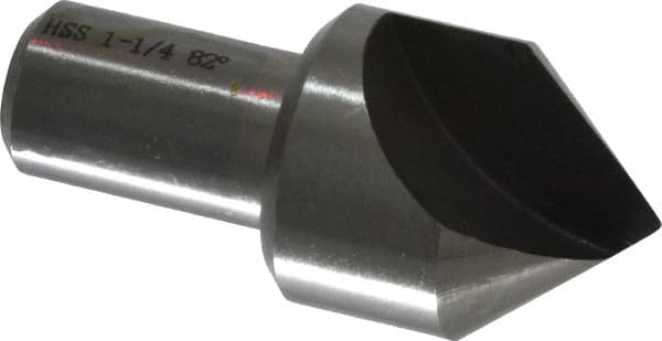 Interstate - 1-1/4" Head Diam, 3/4" Shank Diam, 1 Flute 82° High Speed Steel Countersink - Eagle Tool & Supply