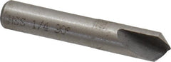 Interstate - 1/4" Head Diam, 1/4" Shank Diam, 1 Flute 90° High Speed Steel Countersink - Eagle Tool & Supply