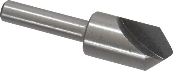Interstate - 1/2" Head Diam, 1/4" Shank Diam, 1 Flute 90° High Speed Steel Countersink - Eagle Tool & Supply