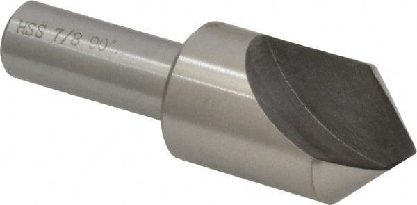 Interstate - 7/8" Head Diam, 1/2" Shank Diam, 1 Flute 90° High Speed Steel Countersink - Eagle Tool & Supply