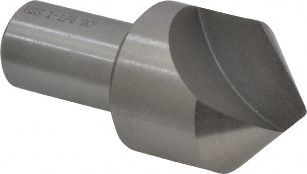Interstate - 1-1/4" Head Diam, 3/4" Shank Diam, 1 Flute 90° High Speed Steel Countersink - Eagle Tool & Supply