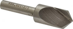 Interstate - 1/2" Head Diam, 1/4" Shank Diam, 1 Flute 100° High Speed Steel Countersink - Eagle Tool & Supply