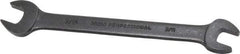 Proto - 3/8" x 7/16" Standard Open End Wrench - 5-7/8" OAL, Double End, Black Finish, 15° Head Angle - Eagle Tool & Supply