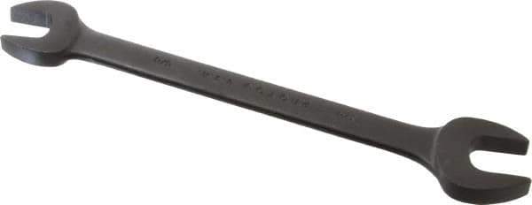 Proto - 5/8" x 3/4" Standard Open End Wrench - 8-43/64" OAL, Double End, Black Finish, 15° Head Angle - Eagle Tool & Supply