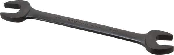 Proto - 13/16" x 7/8" Standard Open End Wrench - 10-15/64" OAL, Double End, Black Finish, 15° Head Angle - Eagle Tool & Supply