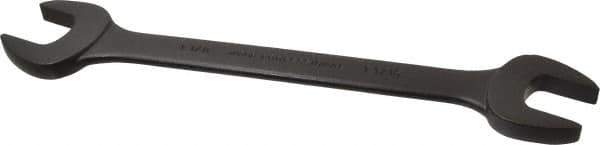 Proto - 1-1/16" x 1-1/8" Standard Open End Wrench - 12-3/8" OAL, Double End, Black Finish, 15° Head Angle - Eagle Tool & Supply