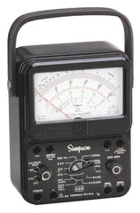 Simpson Electric - 12389, 1,000 VAC/VDC, Analog Manual Ranging Multimeter - 20 mOhm, Measures Voltage, Current, Resistance - Eagle Tool & Supply