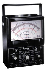 Simpson Electric - 12206, 1,000 VAC/VDC, Analog Manual Ranging Multimeter - 200 Ohm, Measures Voltage, Current, Resistance - Eagle Tool & Supply