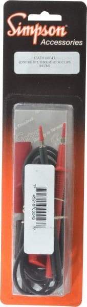 Simpson Electric - Electrical Test Equipment Probe Set - Use with Analog Multimeters - Eagle Tool & Supply