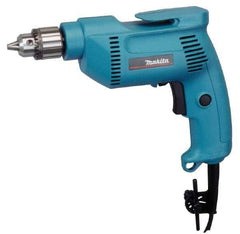 Makita - 3/8" Keyed Chuck, 2,500 RPM, Pistol Grip Handle Electric Drill - 4.9 Amps, 115 Volts, Reversible, Includes Chuck Key & Drill Chuck - Eagle Tool & Supply