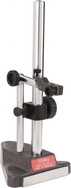 SPI - Granite, Triangular Base, Indicator Transfer Stand - 12" High, 5" Base Length x 5" Base Width, Includes Holder - Eagle Tool & Supply
