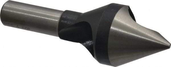 Interstate - 1/2" Shank Diam, 0 Flute 60° High Speed Steel Countersink - Bright Finish, Single End, Straight Shank, Right Hand Cut - Eagle Tool & Supply