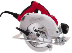 Milwaukee Tool - 15 Amps, 7-1/4" Blade Diam, 5,800 RPM, Electric Circular Saw - 120 Volts, 3 hp, 10' Cord Length, 5/8" Arbor Hole, Right Blade - Eagle Tool & Supply