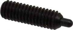 Gibraltar - 5/16-18, 1" Thread Length, 3/16" Plunger Projection, Steel Threaded Spring Plunger - 0.135" Max Plunger Diam, 1" Plunger Length, 3 Lb Init End Force, 15 Lb Final End Force, 3/32" Hex - Eagle Tool & Supply
