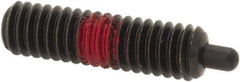 Gibraltar - 8-32, 5/8" Thread Length, 3/32" Plunger Projection, Steel Threaded Spring Plunger - 0.07" Max Plunger Diam, 5/8" Plunger Length, 2.7 Lb Init End Force, 7.3 Lb Final End Force, 1/16" Hex - Eagle Tool & Supply