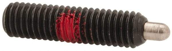 Gibraltar - 10-32, 3/4" Thread Length, 1/8" Plunger Projection, Steel Threaded Spring Plunger - 0.092" Max Plunger Diam, 3/4" Plunger Length, 1.3 Lb Init End Force, 2.7 Lb Final End Force, 1/16" Hex - Eagle Tool & Supply