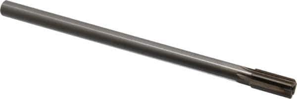 Interstate - 7/16" Diam, 0.372 to 0.375" Max Diam Straight Shank, 7/8" Flute Length, Machine Expansion Reamer - Straight Flute, 7" OAL, Right Hand Cut, 6 Flutes, High Speed Steel, Bright Finish - Eagle Tool & Supply