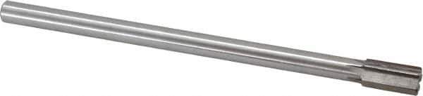 Interstate - 17/32" Diam, 0.4345 to 0.4375" Max Diam Straight Shank, 1" Flute Length, Machine Expansion Reamer - Straight Flute, 8" OAL, Right Hand Cut, 6 Flutes, High Speed Steel, Bright Finish - Eagle Tool & Supply
