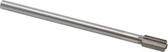 Interstate - 9/16" Diam, 0.4345 to 0.4375" Max Diam Straight Shank, 1-1/8" Flute Length, Machine Expansion Reamer - Straight Flute, 8" OAL, Right Hand Cut, 6 Flutes, High Speed Steel, Bright Finish - Eagle Tool & Supply