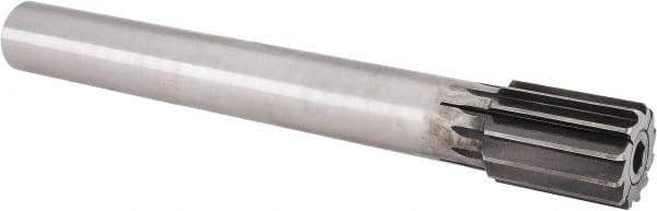 Interstate - 1-13/16" Diam, 1.498 to 1.5" Max Diam Straight Shank, 2-3/8" Flute Length, Machine Expansion Reamer - Straight Flute, 13-1/2" OAL, Right Hand Cut, 10 Flutes, High Speed Steel, Bright Finish - Eagle Tool & Supply