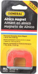 General - 1 Hole, 3/16" Hole Diam, 1-3/4" Overall Width, 1-1/8" Deep, 1-1/8" High, 30 Lb Average Pull Force, Alnico Power Magnets - 5/16" Pole Width - Eagle Tool & Supply