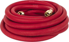 Continental ContiTech - 1/2" ID 25' Long Oil Resistant Air Hose - 250 Working psi, 190°, 1/2" Fitting, Red - Eagle Tool & Supply