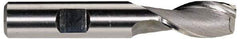 Hertel - 7/8", 2" LOC, 7/8" Shank Diam, 4-1/4" OAL, 2 Flute, High Speed Steel Square End Mill - Single End, Uncoated, Spiral Flute, 30° Helix, Centercutting, Right Hand Cut, Right Hand Flute - Eagle Tool & Supply