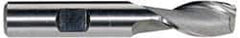 Hertel - 17/64", 9/16" LOC, 3/8" Shank Diam, 2-1/2" OAL, 2 Flute, High Speed Steel Square End Mill - Single End, Uncoated, Spiral Flute, 30° Helix, Centercutting, Right Hand Cut, Right Hand Flute - Eagle Tool & Supply